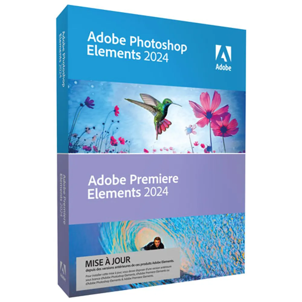 Adobe Photoshop & Premiere Elements 2024 (PC/Mac) - 1 User - French