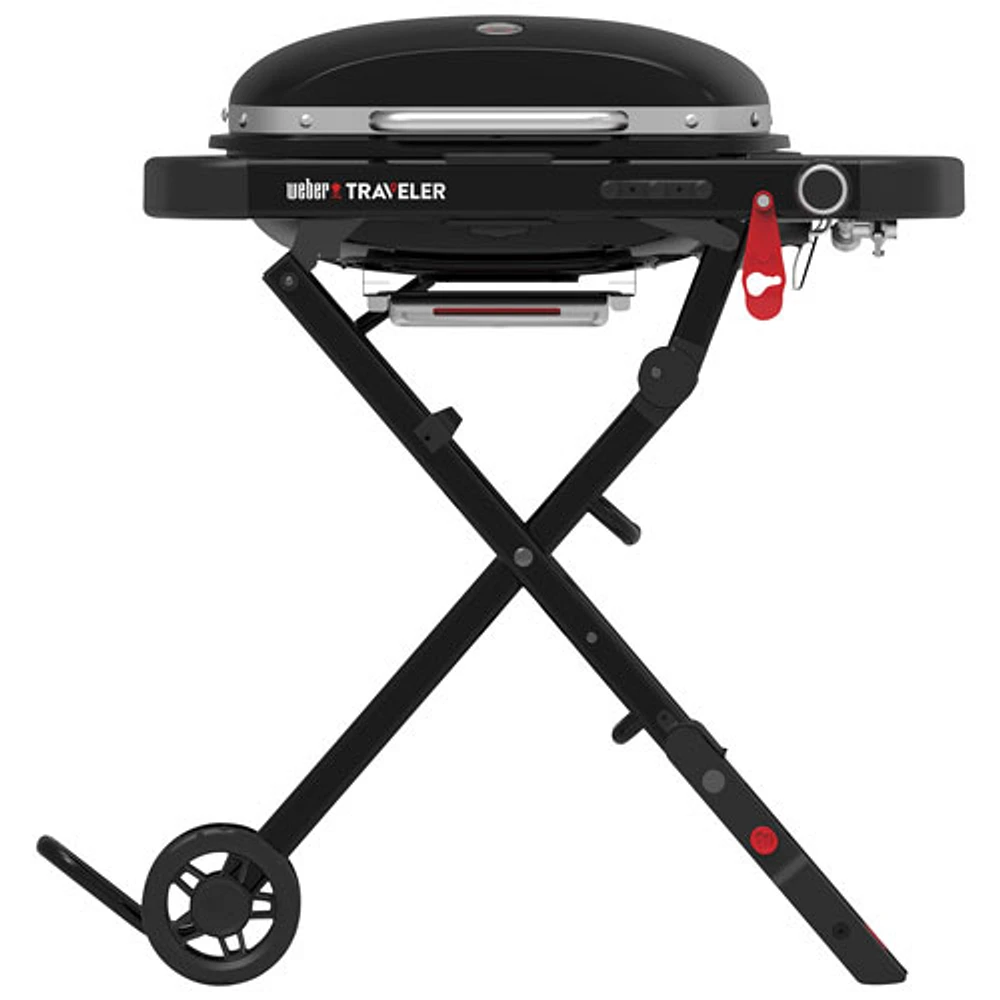 Barbecue au propane portatif et compact de 11 000 BTU Traveler de Weber - Noir