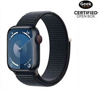 Open Box - Apple Watch Series 9 (GPS + Cellular) 41mm Midnight Aluminum Case w/Midnight Sport Loop - Small