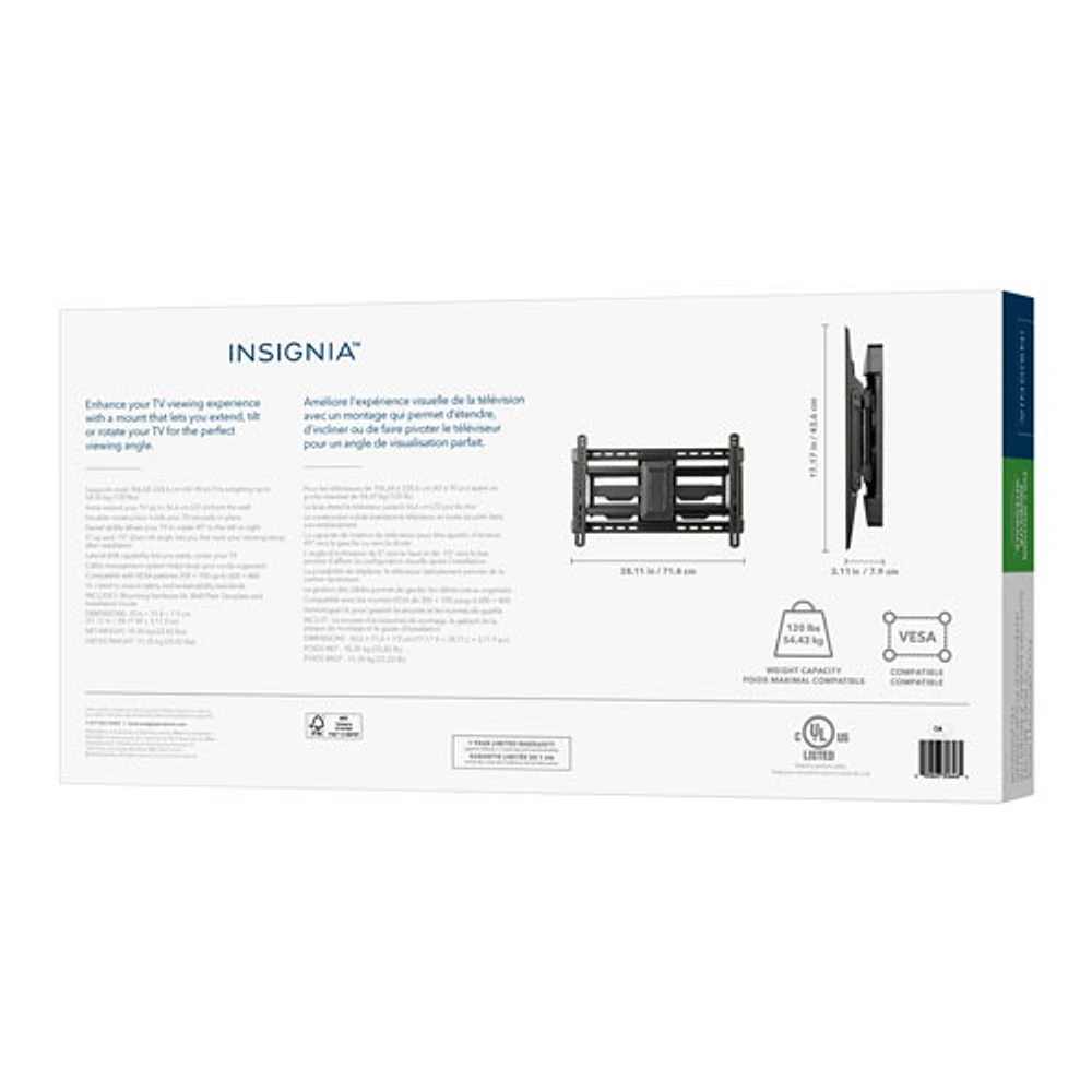 Support articulé pour téléviseur de 42 à 90 po d'Insignia - Exclusivité Best Buy