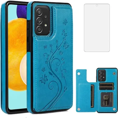 Galaxy S22 FE Case, Dual Layer Protective Heavy Duty Cell Phone Cover  Shockproof Rugged with Non Slip Textured Back Military Protection Bumper  Case for Samsung Galaxy S20 FE 6.5 inch 2020,Blue 