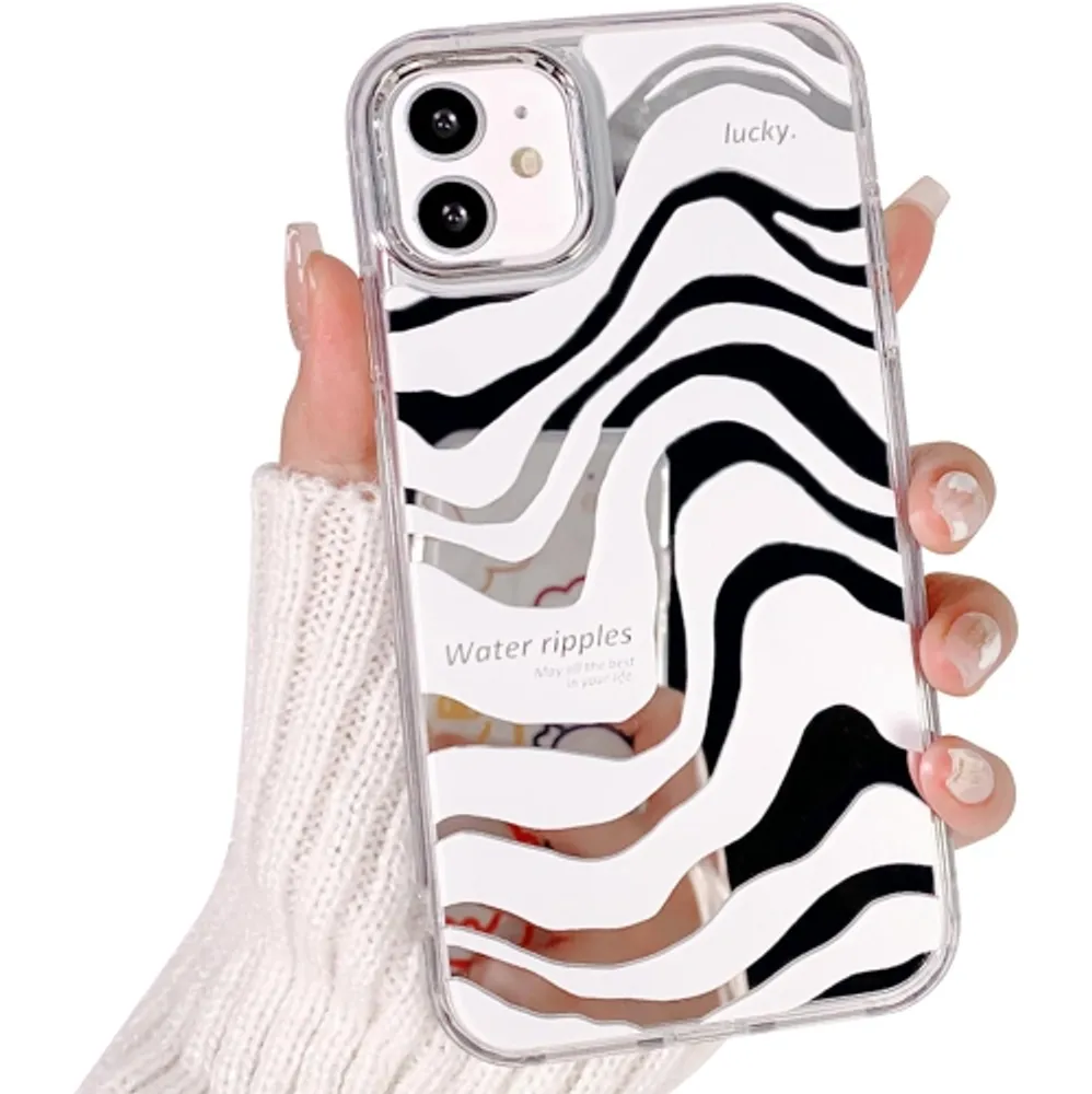 New Fashion Cute Transparent Curly Wave Case for iPhone 11 12 13 Pro Max 13  Pro
