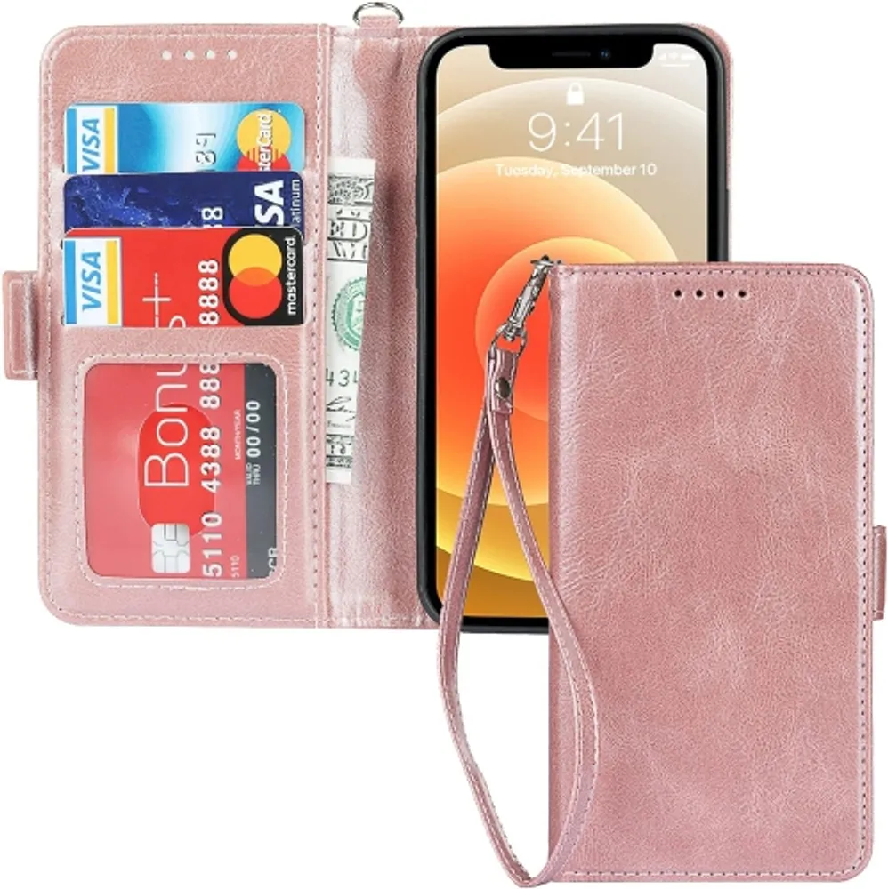 GENERIC IPhone 12 Mini Wallet Case,[RFID Blocking] Premium Leather Credit  Card Holder Magnetic Flip Kickstand Wallet | The Pen Centre