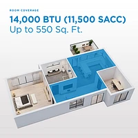 Climatiseur portatif à deux tuyaux avec Wi-Fi de Danby - 14 000 BTU (SACC 12 000 BTU) - Blanc