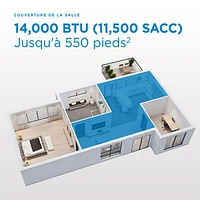 Climatiseur portatif à deux tuyaux avec Wi-Fi de Danby - 14 000 BTU (SACC 12 000 BTU) - Blanc