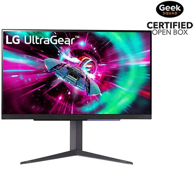 Open Box - LG UltraGear 27" UHD 144Hz 1ms GTG IPS LCD G-Sync Gaming Monitor (27GR93U-B) - Black