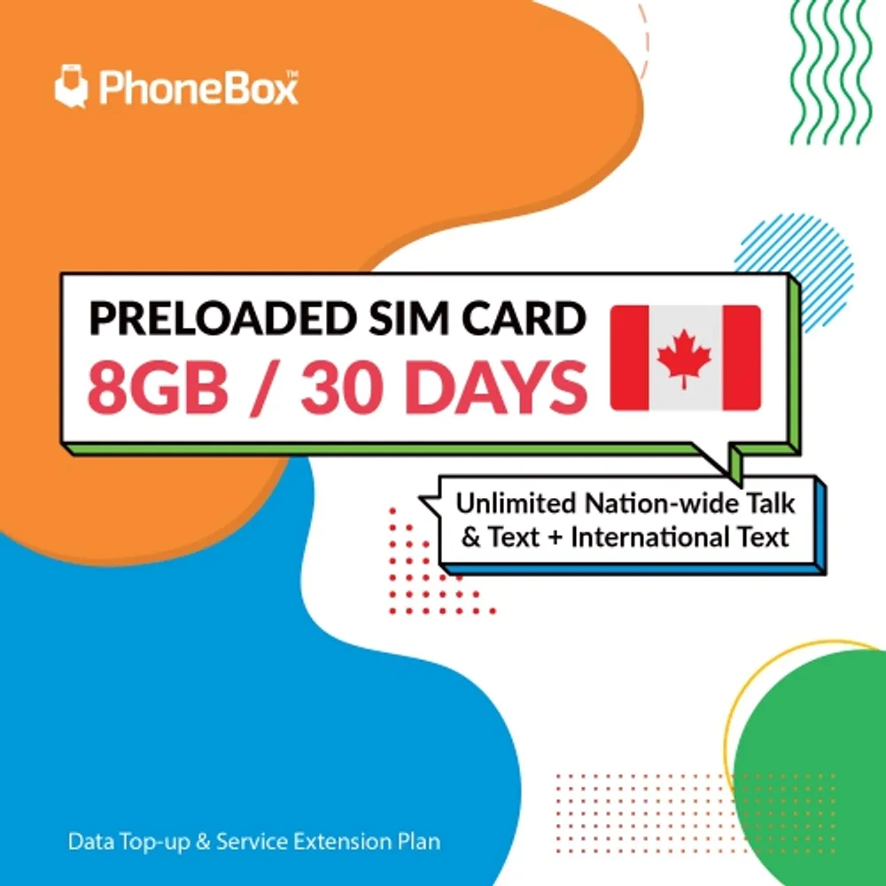 PhoneBox USA Prepaid SIM Card | Choose from 3GB, 8GB, 15GB or Unlimited |  No Contracts