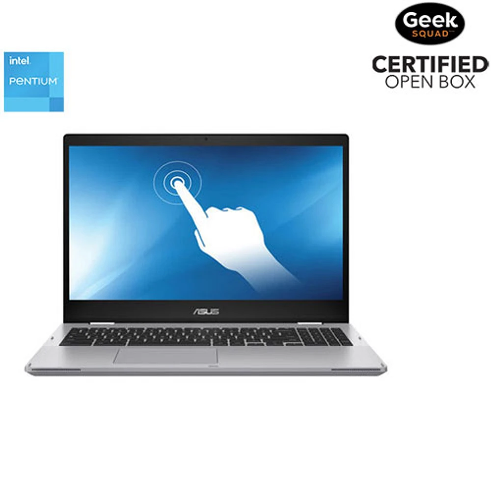 Open Box - ASUS CX1 15.6" TS Chromebook - Silver (Intel Pentium Silver N6000/128G eMMC SSD/8GB RAM/Chrome OS)