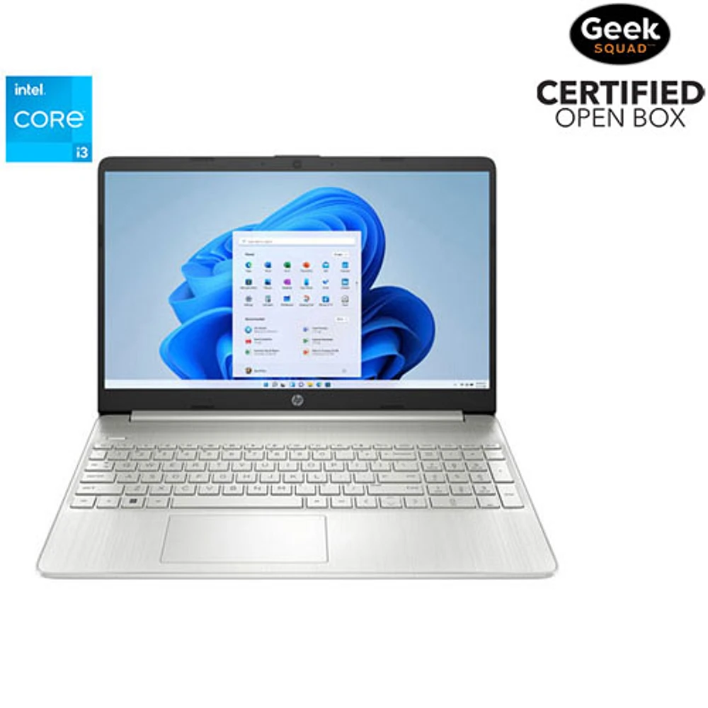 Boîte ouverte - Portable de 15,6 po de HP - Argenté naturel (Core i3-1215U d'Intel/SSD 512 Go/RAM 8 Go/Windows 11 Home)