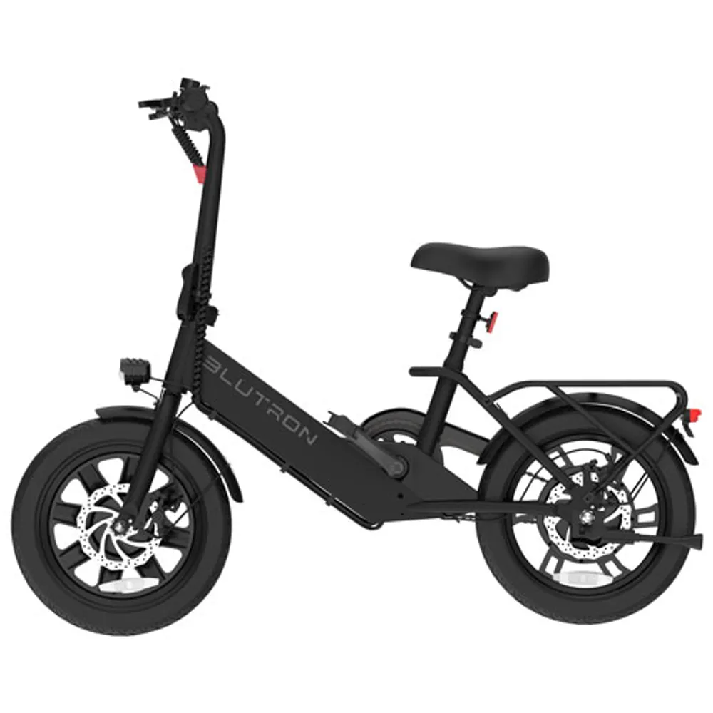 Blutron EB350F 350W Foldable Compact Electric Bike (Up to 33km Battery Range / 32km/h Top Speed) - Black - Exclusive Retail Partner