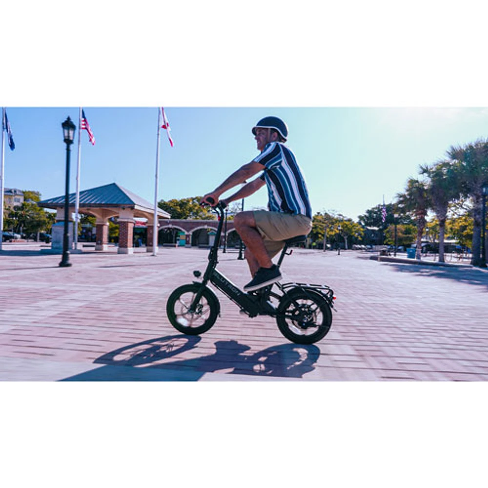 Blutron EB350F 350W Foldable Compact Electric Bike (Up to 33km Battery Range / 32km/h Top Speed) - Black - Exclusive Retail Partner