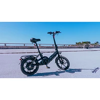 Vélo électrique repliable compact de 350 W EB350F de Blutron (autonomie maximale de 33 km/vitesse maximale de 32 km/h) - Noir - Partenaire de détail exclusif