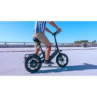 Blutron EB350F 350W Foldable Compact Electric Bike (Up to 33km Battery Range / 32km/h Top Speed) - Black - Exclusive Retail Partner