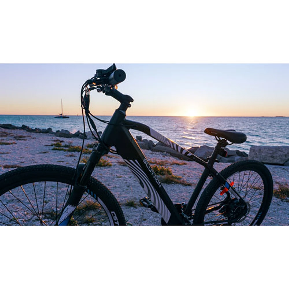 Blutron EB760 Electric Mountain Bike (350W Motor / 56km Range / 32 km/h Max Speed) - Midnight Black