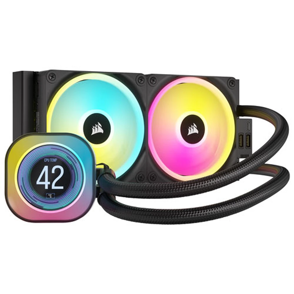 Système de refroidissement liquide de processeur de 360 mm iCUE H100i ACL XT de Corsair