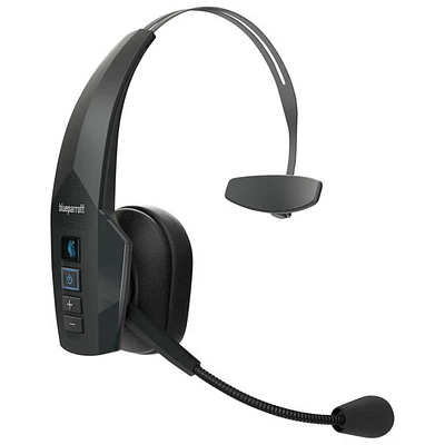 Casque d'écoute mono sans fil Bluetooth B350-XT de BlueParrott avec microphone à suppression du bruit à 96 % et serre-tête léger