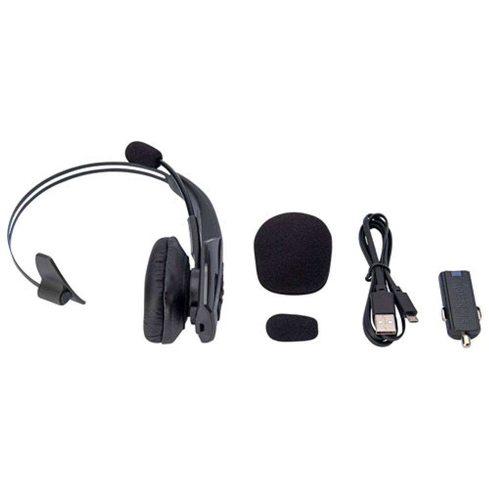 BlueParrott B350-XT Wireless Bluetooth Mono Headset with 96% Noise-Cancelling Microphone & Lightweight Headband