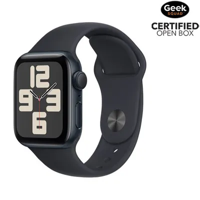Open Box - Apple Watch SE (GPS) 40mm Midnight Aluminum Case with Midnight Sport Band