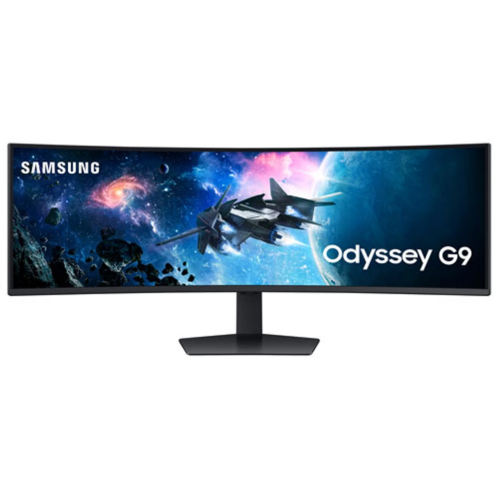 Moniteur de jeu FreeSync DEL incurvé VA 240 Hz 49 po de Samsung avec temps de réponse de 1 ms gris à gris (LS49CG952ENXZA) - Noir