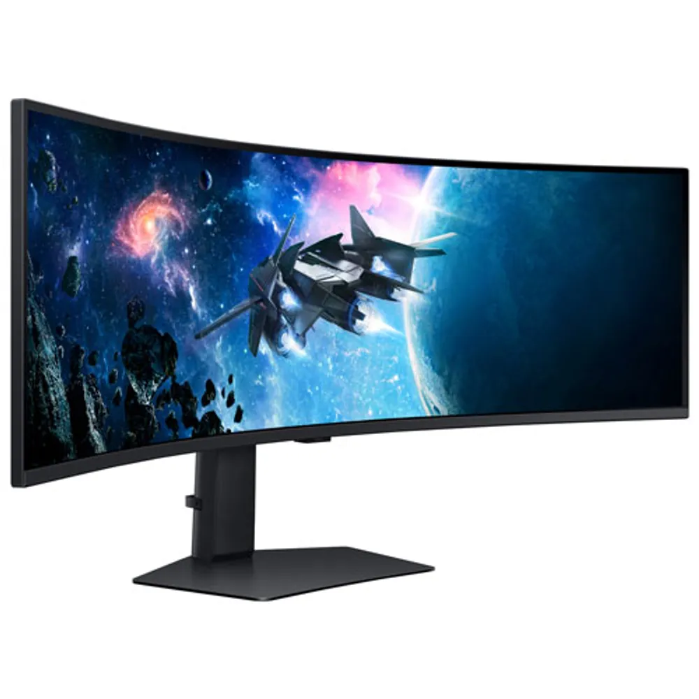 Moniteur de jeu FreeSync DEL incurvé VA 240 Hz 49 po de Samsung avec temps de réponse de 1 ms gris à gris (LS49CG952ENXZA) - Noir