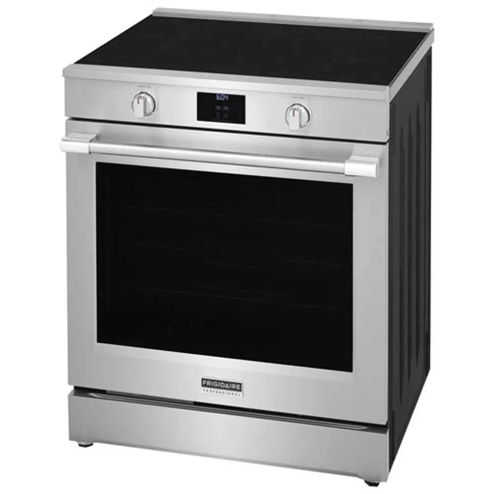 Cuisinière à induction autonome à 5 éléments avec convection véritable et friture à air chaud 6,2 pi³ 30 po Professional de Frigidaire - Acier inoxydable