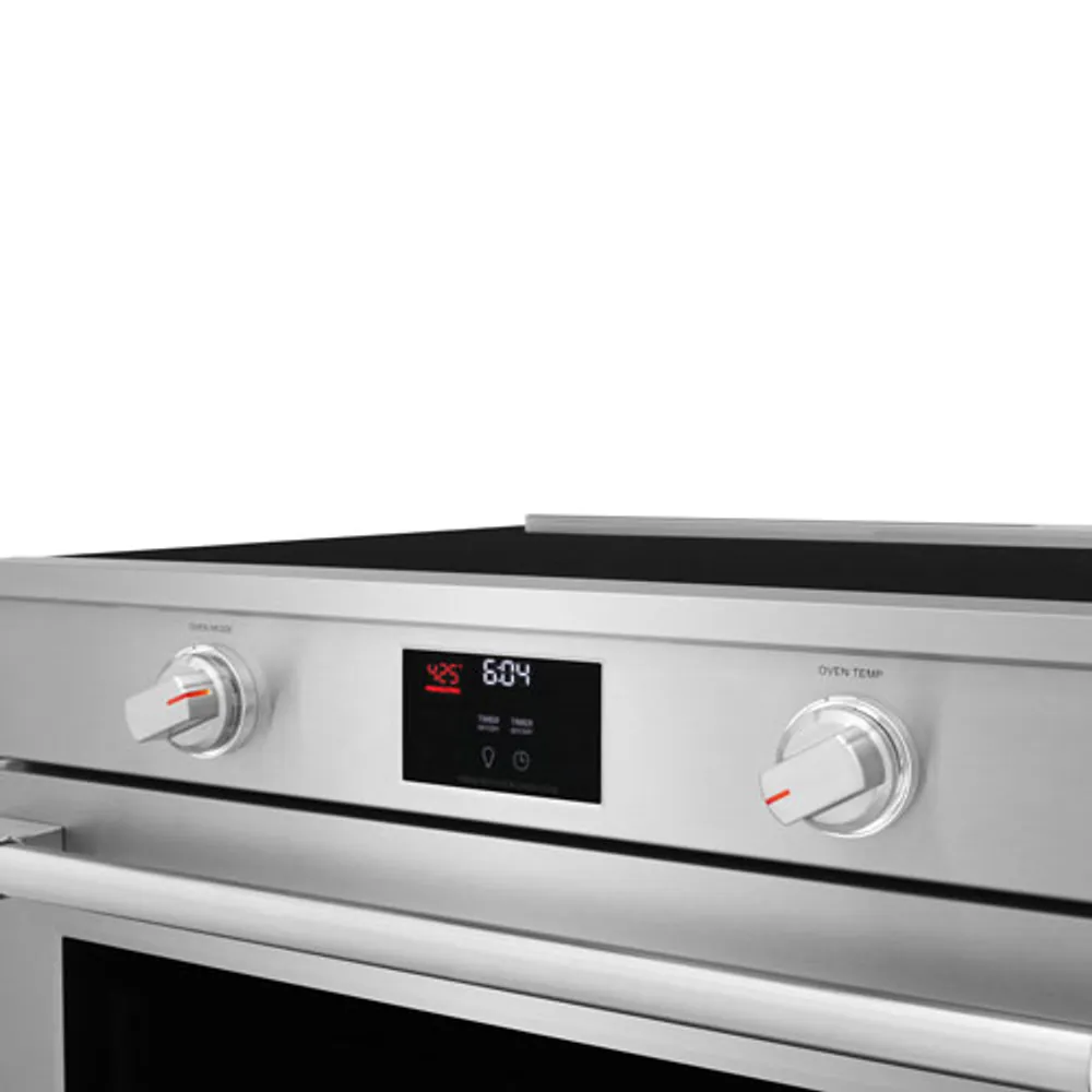 Cuisinière à induction autonome à 5 éléments avec convection véritable et friture à air chaud 6,2 pi³ 30 po Professional de Frigidaire - Acier inoxydable