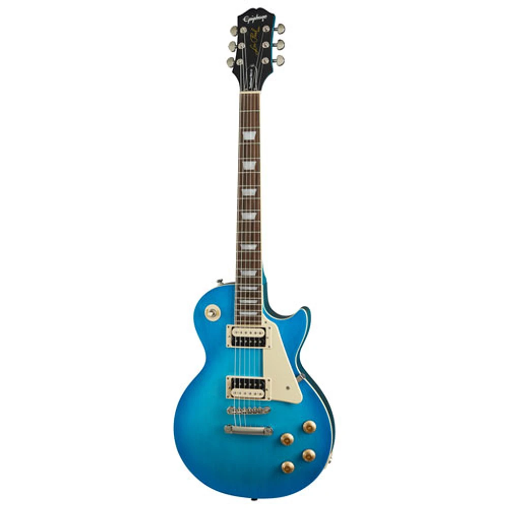 Guitare électrique Les Paul Trad Pro IV d'Epiphone (EITP4WPBNH3) - Bleu Pelham