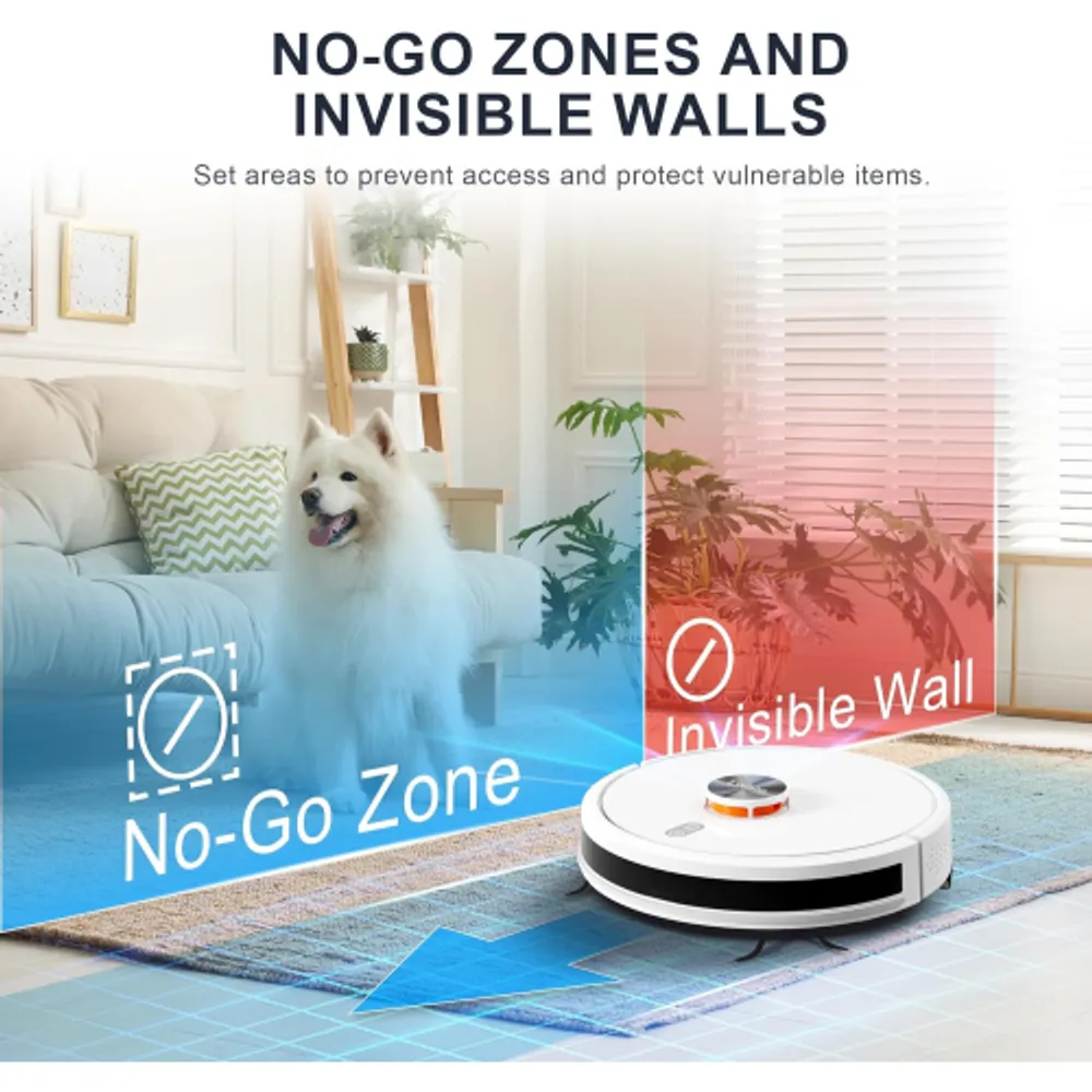 Lydsto R5 Robot Vacuum and Mop Combo with HEPA Self-Emptying Base, 3-in-1 Robotic  Vacuum with Lidar Navigation-White