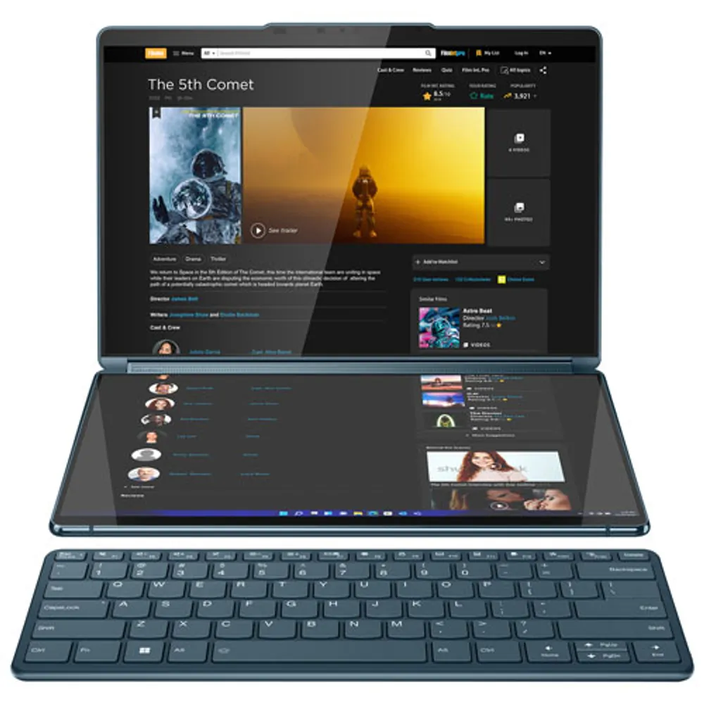 Lenovo Yoga Book 9i 13" Touchscreen Laptop - Tidal Teal (Intel Core i7-1355U/1TB SSD/16GB RAM/Win11)