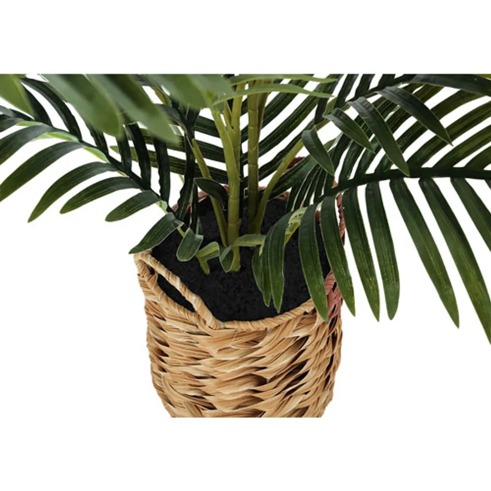 Monarch Artificial 24" Indoor Palm Plant in Woven Basket