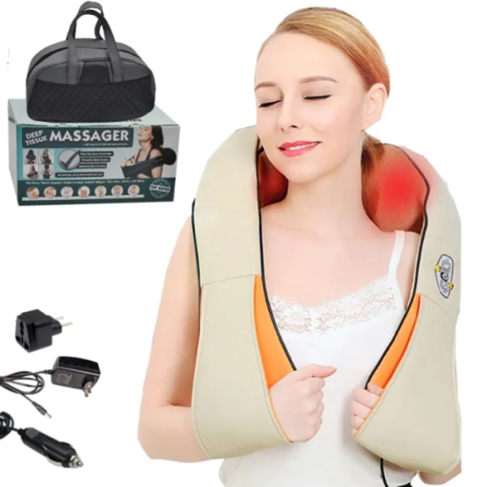 Back Neck and Shoulder Massager Shiatsu with Heat Deep Tissue 3D Kneading