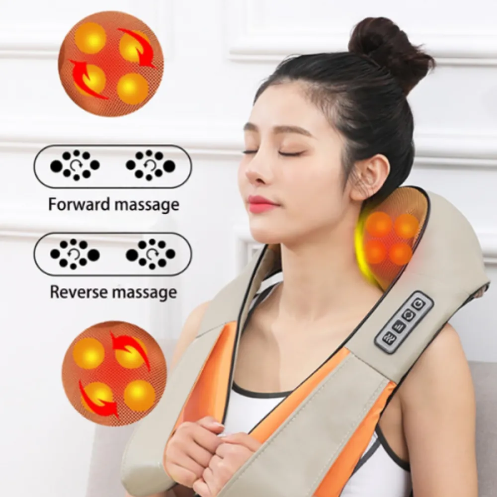 Costway Shiatsu Neck Back Shoulder Massager w/ Heat Deep Tissue 3D-Kneading