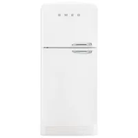 Smeg Retro 32" 19.2 Cu. Ft. Top Freezer Refrigerator with Ice Dispenser (FAB50ULWH3) - White