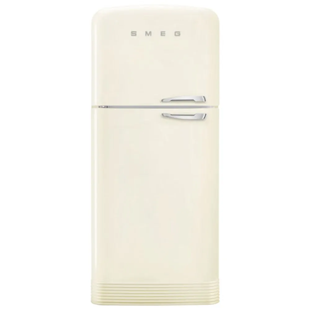 Smeg Retro 32" 19.2 Cu. Ft. Top Freezer Refrigerator with Ice Dispenser (FAB50ULCR3) - Cream