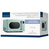 Insignia Retro 0.7 Cu. Ft. Retro Compact Microwave (NS-MW7RM5-C) - Mint - Only at Best Buy