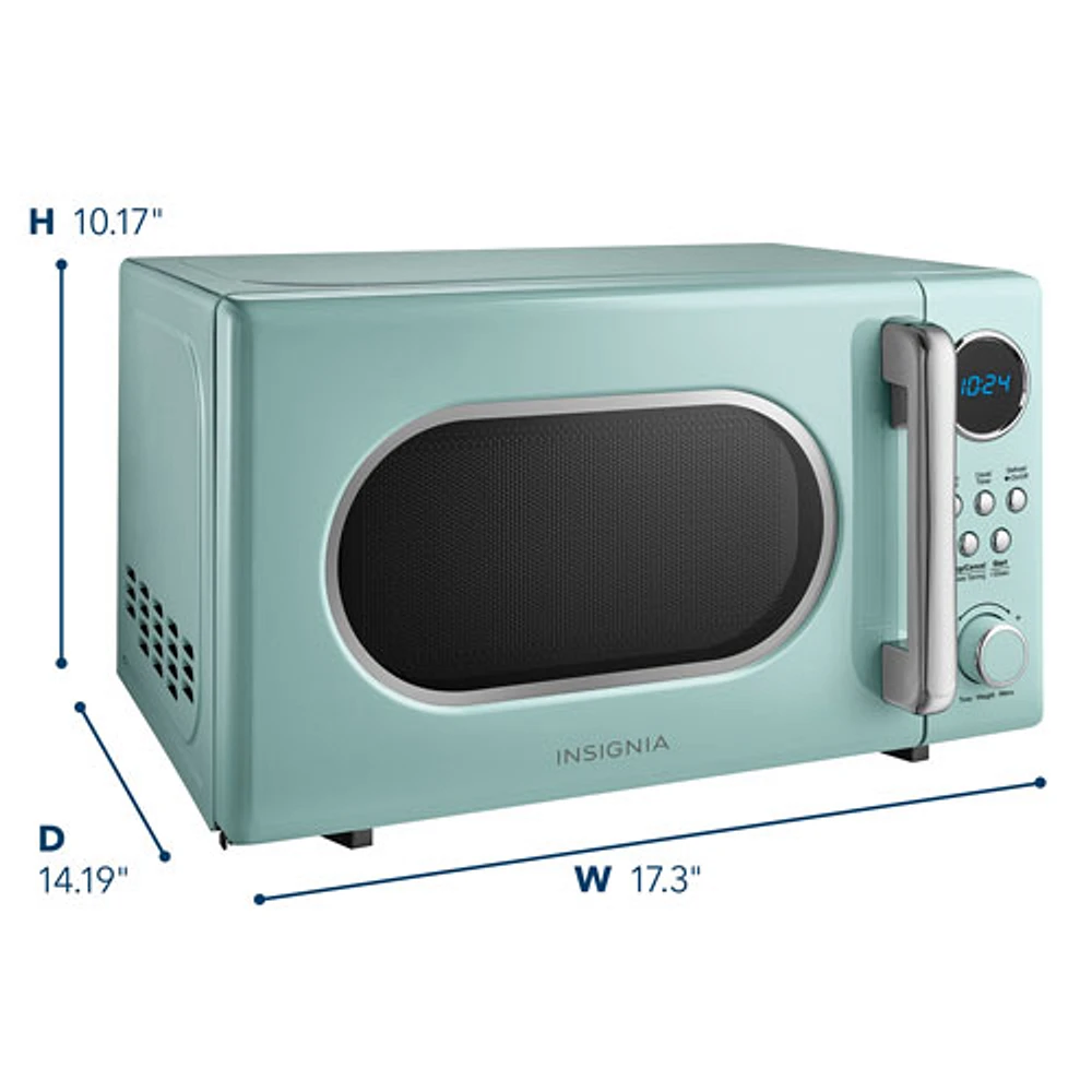 Insignia Retro 0.7 Cu. Ft. Retro Compact Microwave (NS-MW7RM5-C) - Mint - Only at Best Buy