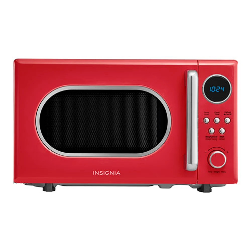 Micro-ondes compact rétro de 0,7 pi³ d'Insignia (NS-MW7RM5-C) - Rouge - Exclusivité de Best Buy