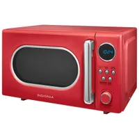 Micro-ondes compact rétro de 0,7 pi³ d'Insignia (NS-MW7RM5-C) - Rouge - Exclusivité de Best Buy