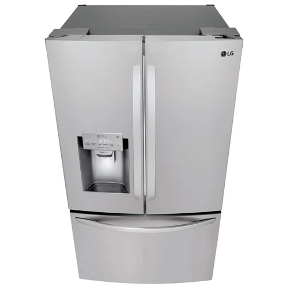 LG 36" 26.2 Cu Ft French Door Refrigerator w/ Water & Ice Dispenser (LFXS26973S) -Smudge Resistant Stainless Steel