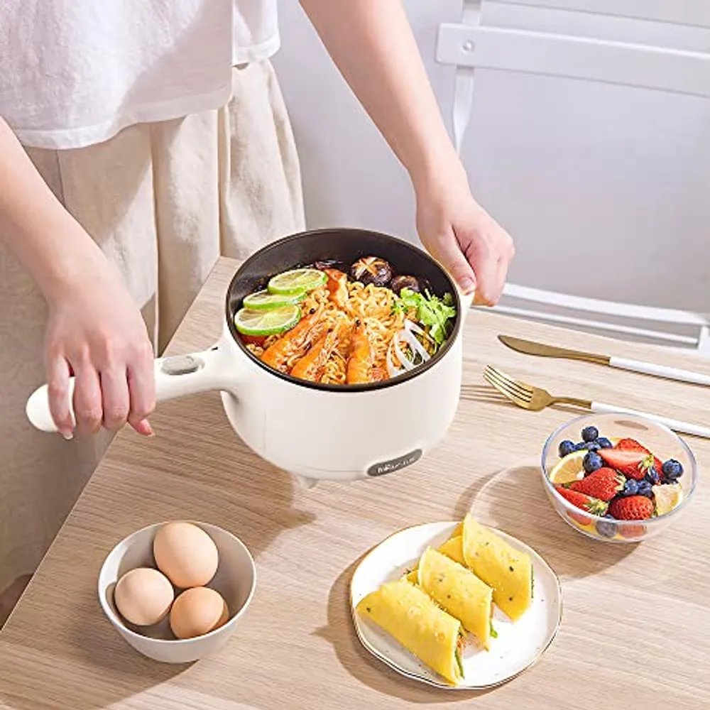 Large 1400W Multi-functional Non-stick Electric Shabu Shabu Hot Pot with  Ying-Yang Divider 