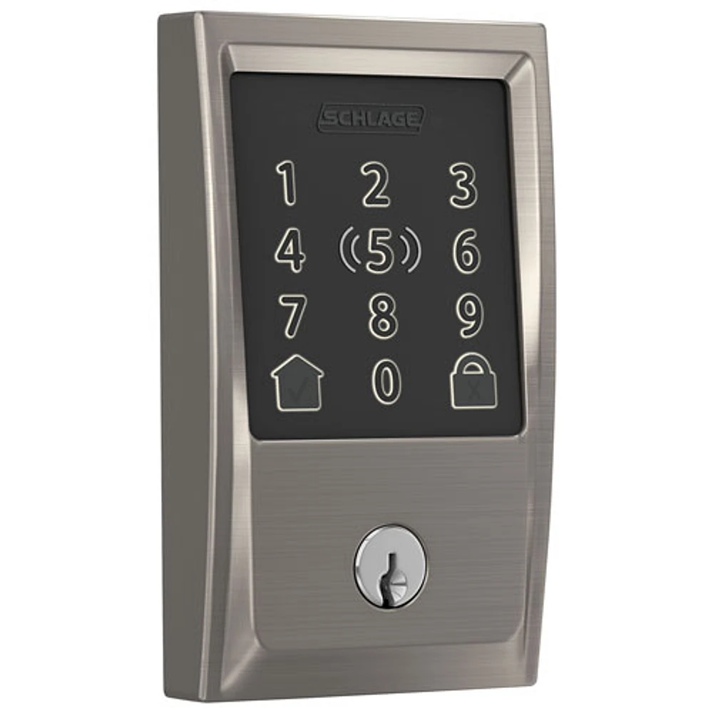 Schlage Encode Plus Smart WiFi Deadbolt Smart Lock - Satin Nickel