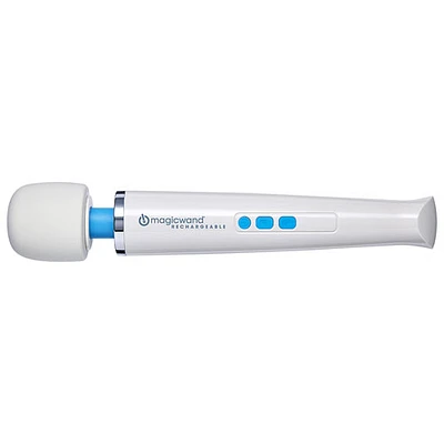 Magic Wand Rechargeable Vibrating Massager - White/Blue