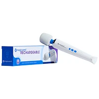 Vibromasseur rechargeable Magic Wand - Blanc/Bleu