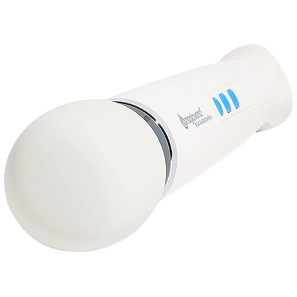 Vibromasseur rechargeable Magic Wand - Blanc/Bleu