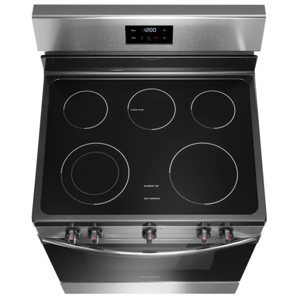 Cuisinière électrique autonome à 5 éléments de 5,3 pi³ et 30 po de Frigidaire (FCRE305CBS) - Inox