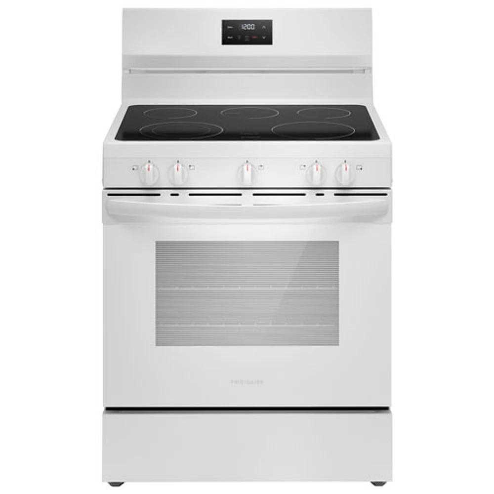 Frigidaire 30" 5.3 Cu. Ft. 5-Element Freestanding Electric Range (FCRE305CBW) - White