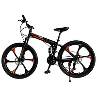 Gotyger 24" 21 Speed Foldable Mountain Bike - Black