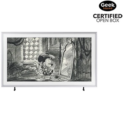 Boîte ouverte - Téléviseur intelligent Tizen HDR QLED UHD 4K de 75 po The Frame de Samsung (QN75LS03BSFXZC) - Édition Disney - 2023