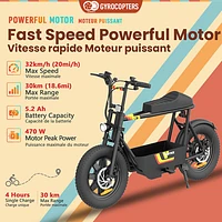 Gyrocopters Vortex Electric Bike (470W Peak Motor/ 28.8 km Range/ 32 km/h Top Speed)