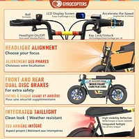 Gyrocopters Vortex Electric Scooter (470W Peak Motor/ 28 km Range/ 32 km/h Top Speed)